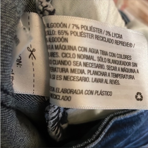 Universal thread Skinny Denim Jeans Raw Hem Distressed Dark busted knees - Picture 8 of 10